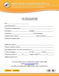 NVO - Volunteer request form