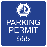 3991 Blue Employee Parking Decal