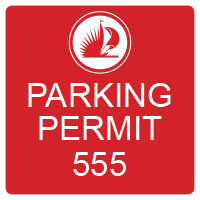 3991 Red Employee Parking Decal
