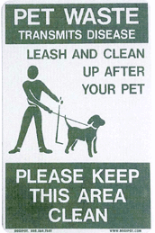 Pet Wast Sign Image