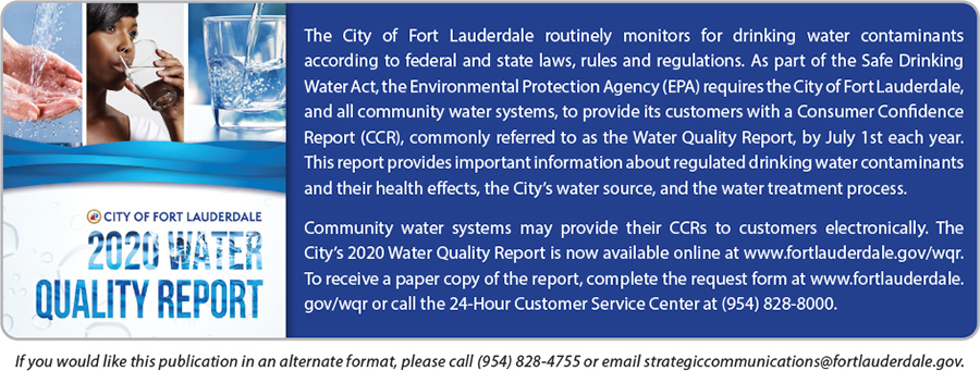 Water Bill Insert for Water Quality Report 2020