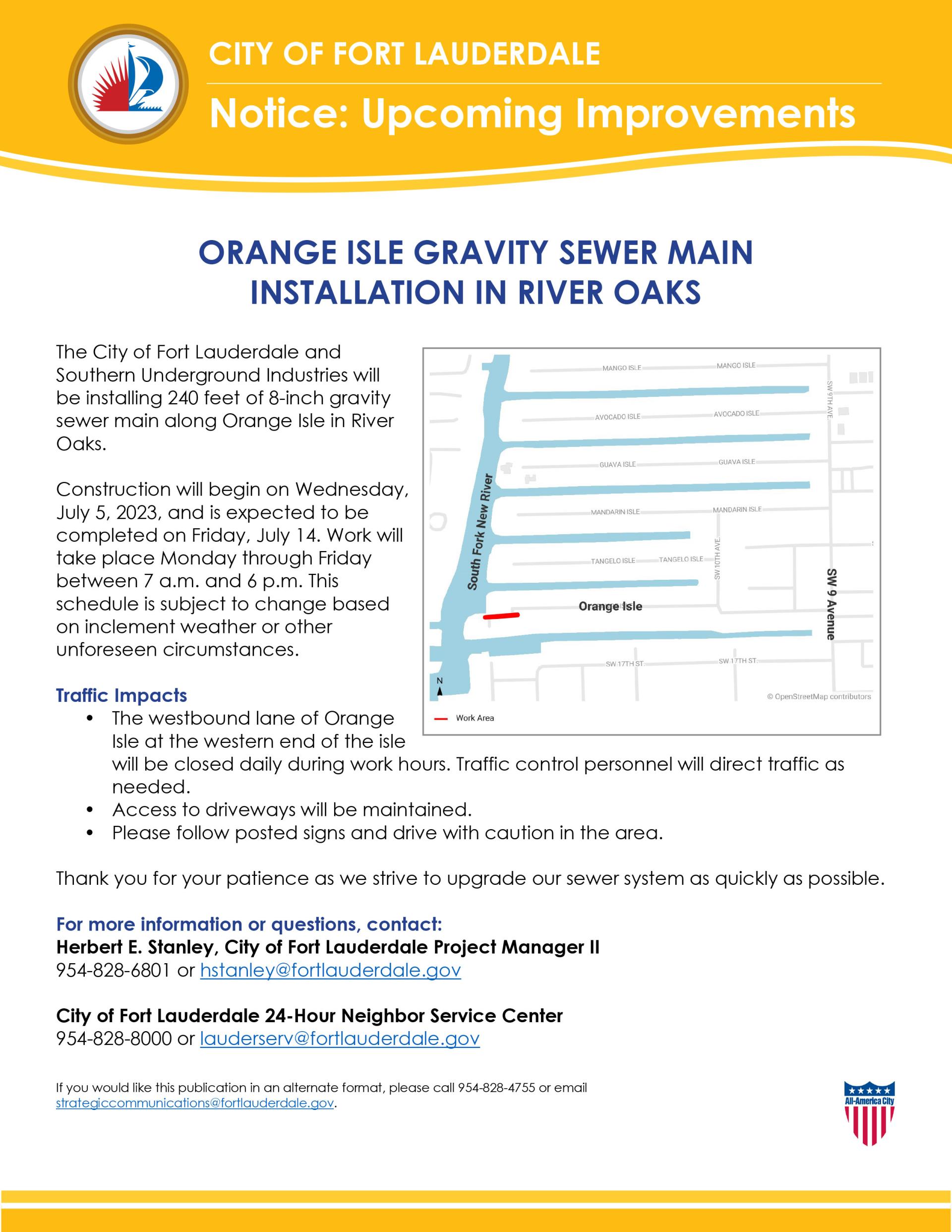 Orange-Isle-Gravity-Sewer-Main-Installation-in-River-Oaks