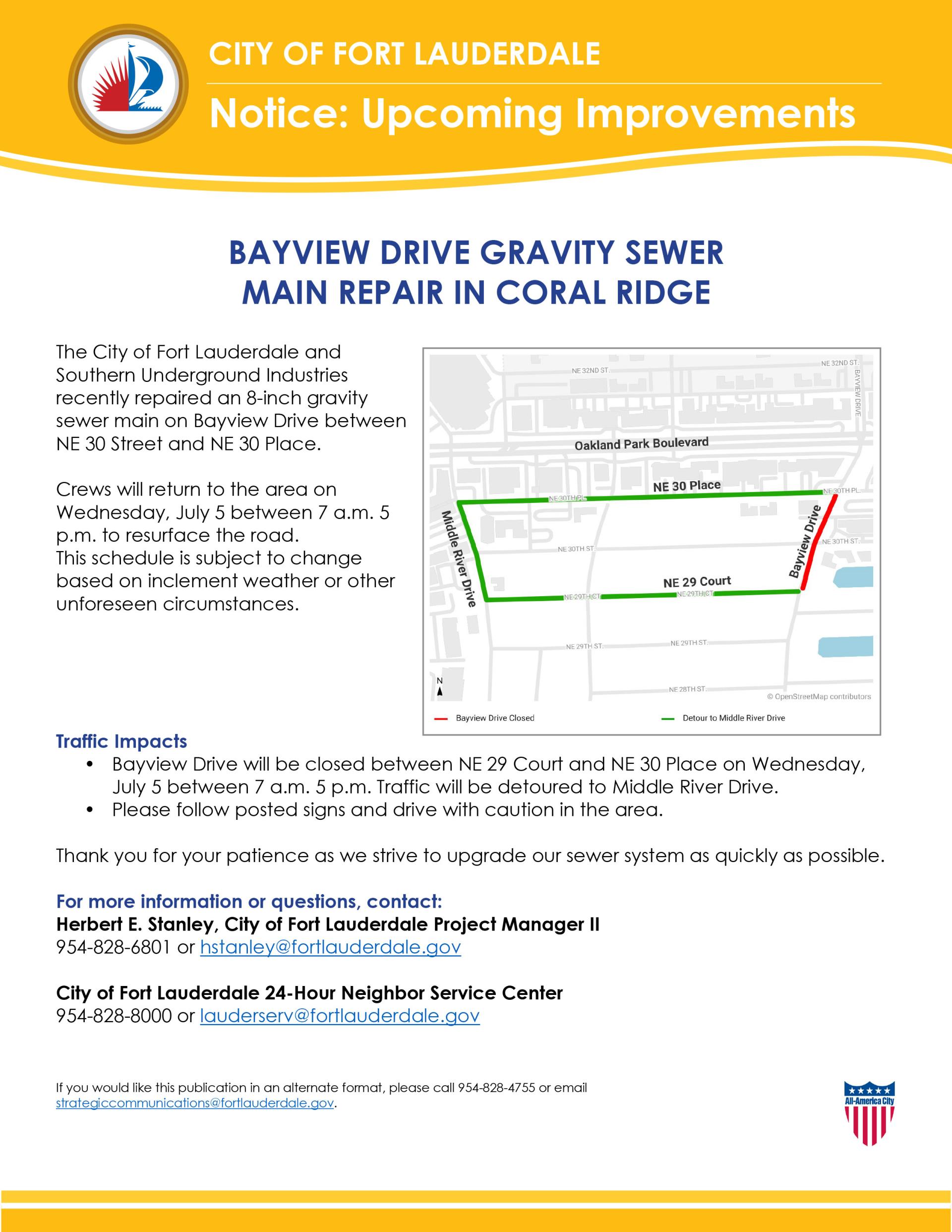 Bayview-Drive-Gravity-Sewer-Main-Repair-in-Coral-Ridge