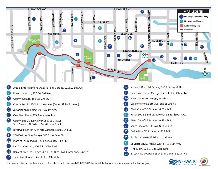Riverwalk parking map