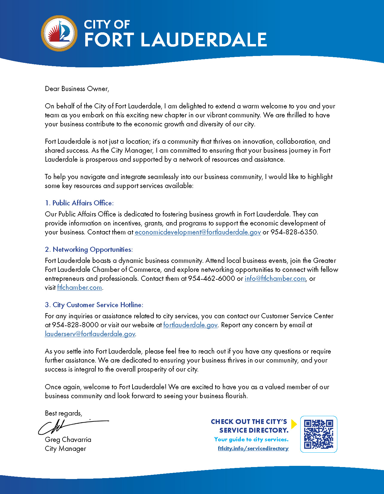 City Manager Letter to Businesses_Flyer